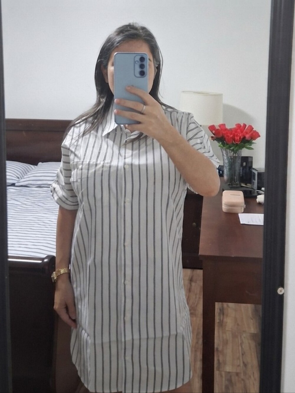 Women's Short Sleeve Shirt Dress